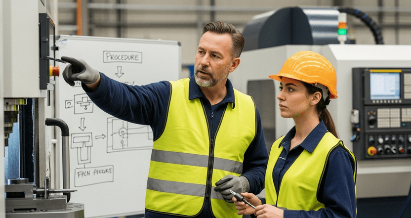 Formation TWI Job Instruction en entreprise - formateur et opérateur